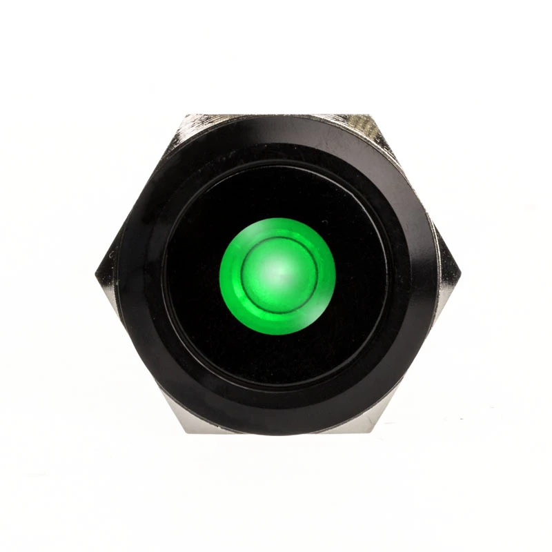 DimasTech PD220 vandal-resistant 25mm push button Blackline Dot RGB