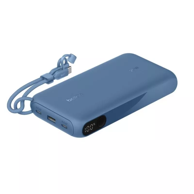 Power bank Belkin BPB028hqBL 20000 mAh, 2× USB‑C, 1× USB‑A, blue
