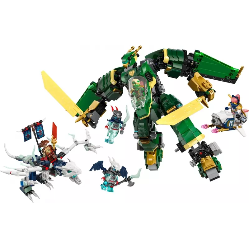 LEGO NINJAGO set 71845 Lloyd’s Jet Mech — 1112 pieces, 5 minifigures, movable wings, height 240 mm
