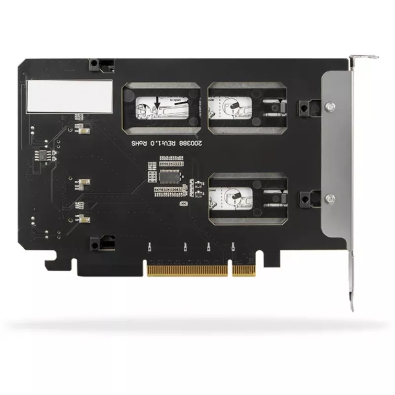 Mobile Storage Rack RAIDSONIC ToughArmor MB842MP-B — 2 Removable Slots for M.2 NVMe, PCIe 4.0 x16