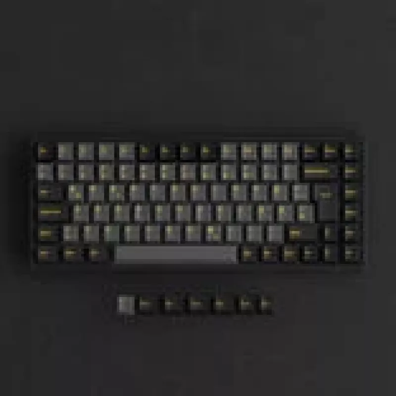 Mechanical Gaming Keyboard AKKO Black & Gold 3084B Plus, 84-key, Akko V3 Cream Yellow switches, RGB lighting