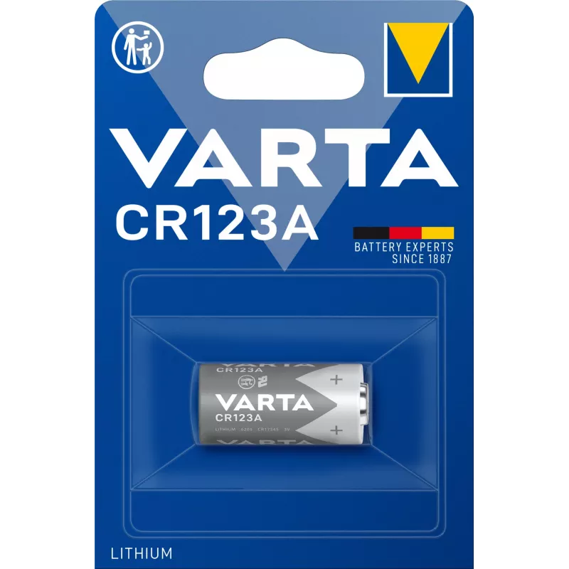 Varta Lithium CR123A 3V 1600mAh Camera Battery