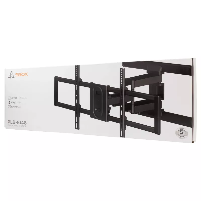 SBOX PLB-8148 TV wall mount for 43–100 kg, mounting plate 800×400 mm