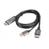 HDMI(M)->DISPLAYPORT(M) CABLE 1M 4K BLACK LANBERG