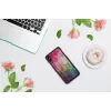 Protective smartphone case iKins for iPhone XS Max — water flower design, black