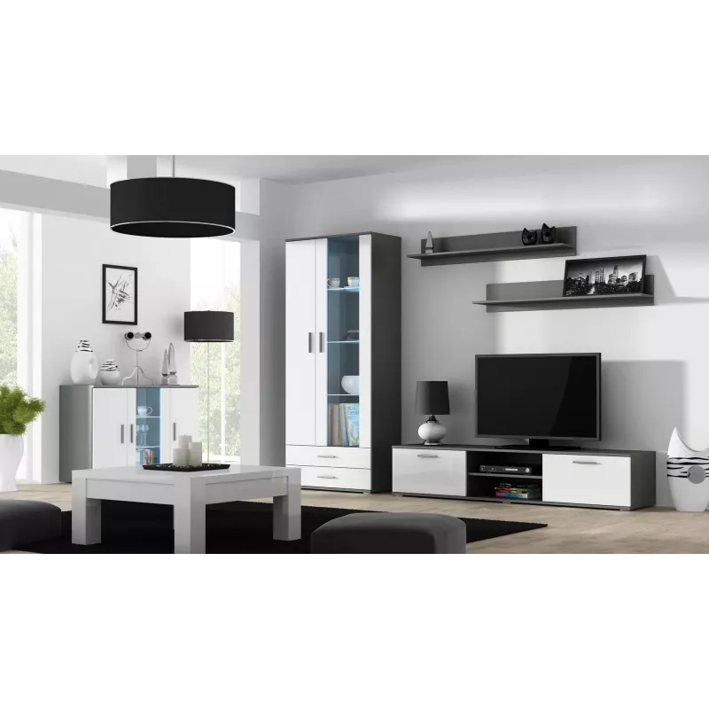Cama sideboard 120 cm SOHO S7 grey/white gloss