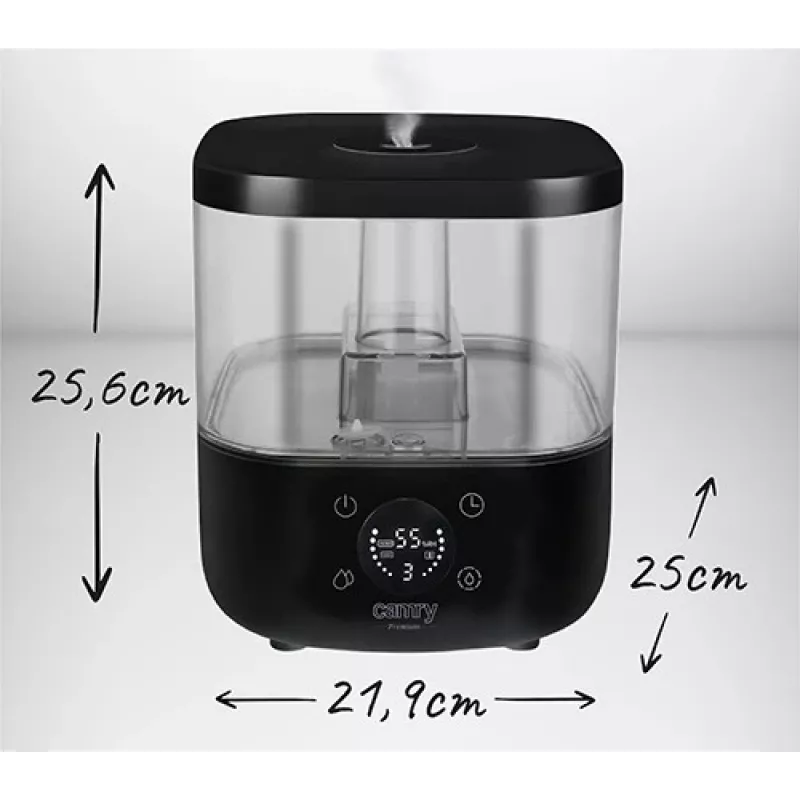 Camry | CR 7973b | Humidifier | 23 W | Water tank capacity 5 L | Suitable for rooms up to 35 m2 | Ultrasonic | Humidification capacity 100-260 ml/hr | Black