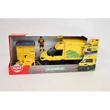 Toy delivery set Dickie 203747020 with realistic DHL livery and accessories