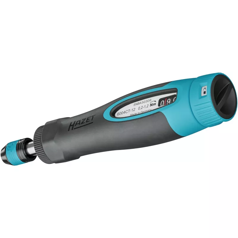 torque screwdriver 6004CT-12 (black/Blue, 0,2 - 1,2 Nm, 1/4 bit holder, round handle)