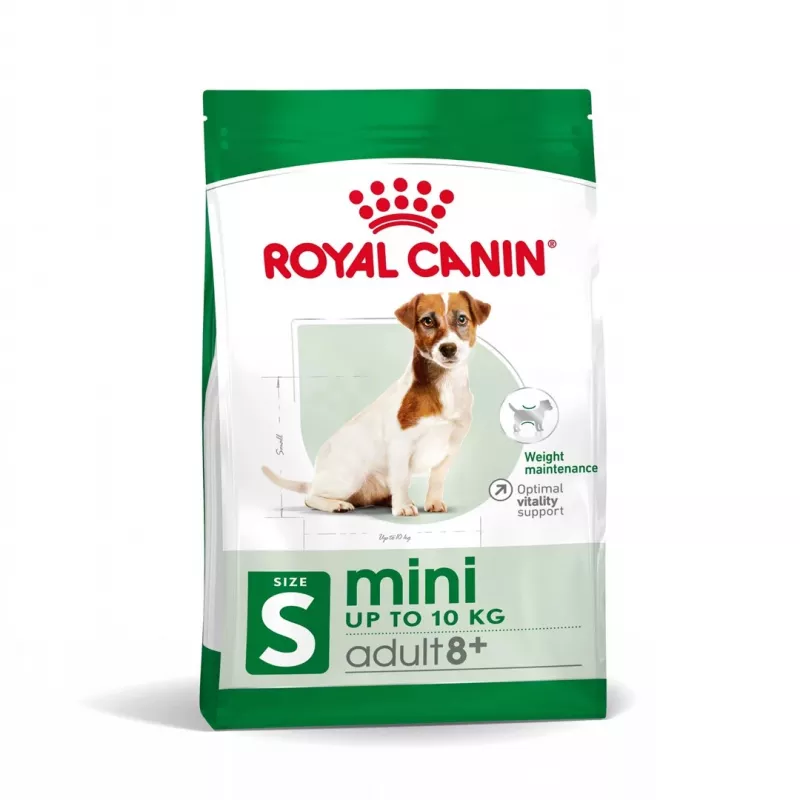 Dry Dog Food Royal Canin Mini Adult 8+ Senior Poultry & Rice Vegetable, 8 kg, for Small Breeds (5–10 kg)