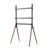 LogiLink BP0078 TV Floor Stand, 49-70 inch, 4 Walnut Wood Legs, 40 kg, Black