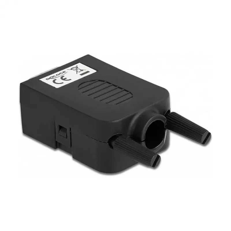 Wire connector DeLOCK 66232 Sub-D 9 10 pin terminal block Black