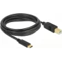 USB Cable DeLOCK 83666 USB 2.0 3m USB C USB B Black