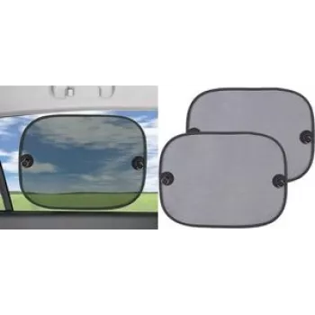 Car sunshade IWH KFZ-Sonnenschutz Springblende black — child-safe mounting