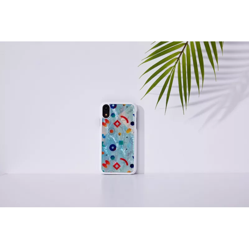 Smartphone case iKins for iPhone XR — white Poppin Rock protective cover