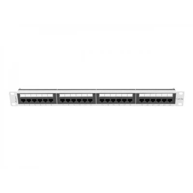 Lanberg PPUA-1024-S 24-Port Cat6a UTP 1U 19 inch Patch Panel Grey
