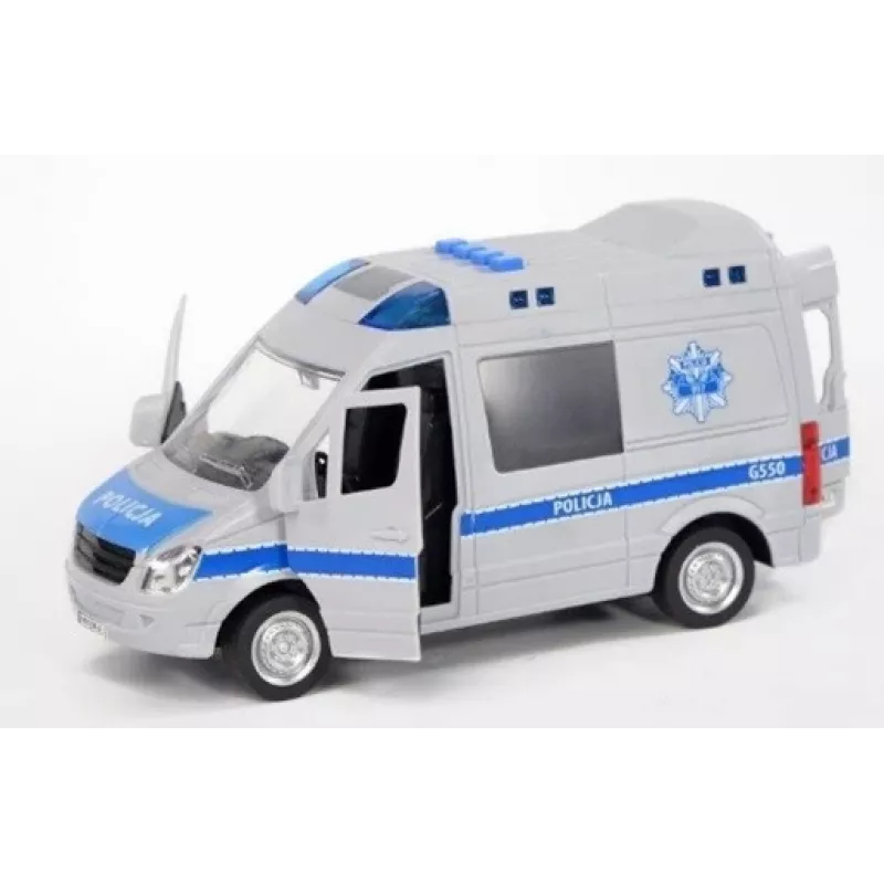 Mechanical toy Madej model 075007 — Police with sound, wind-up mechanical action