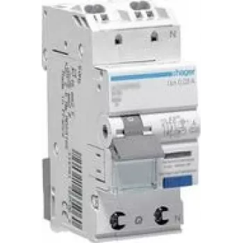 Hager RCBO Switch 1P+N 6kA C-13A 30mA ADS963D (ADS963D)