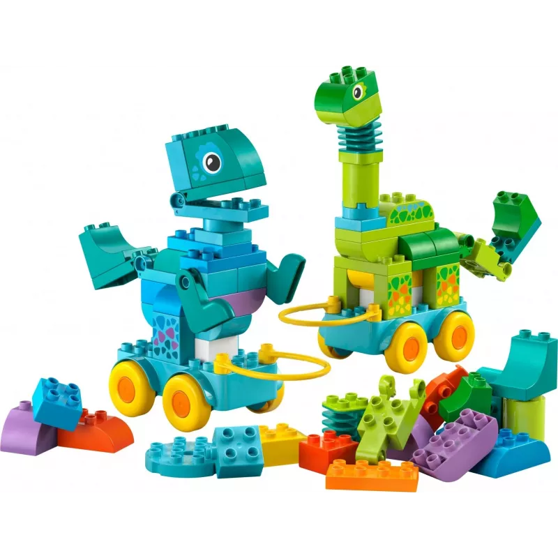 Construction toy LEGO DUPLO 10451 Dinosaurs on Wheels 3-in-1 set, 108 pieces, age 3+, height 220 mm
