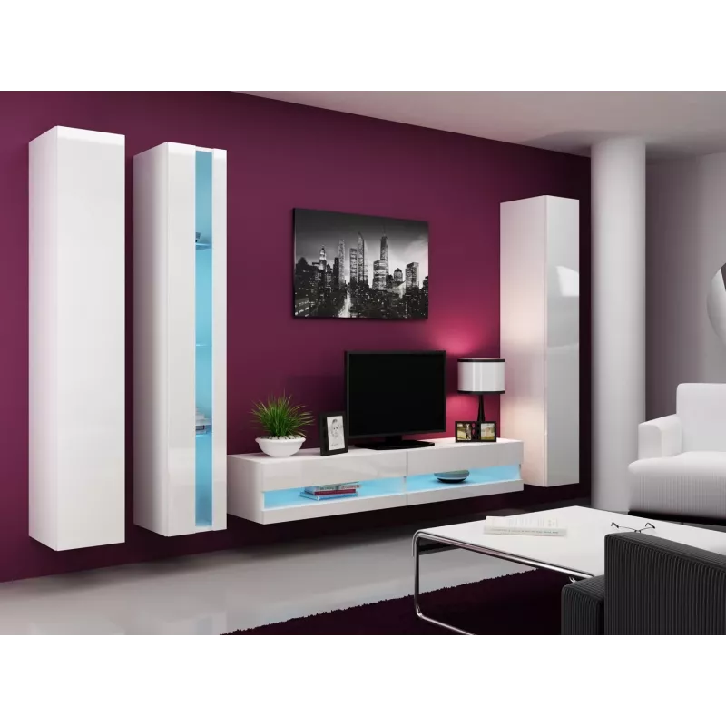 Cama Shelf unit VIGO NEW 180/40/30 white/white gloss