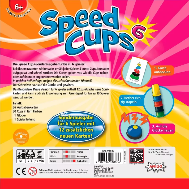 Amigo Speed Cups 6 15 min. board game Fa