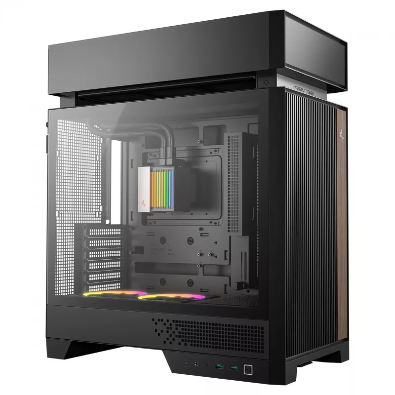 Desktop PC Case DeepCool CL6600 Black — supports ATX/PS2/SFX/SFX-L PSUs, 140 mm front fans, 120/140 mm top/rear, 2.5/3.5 inch drives