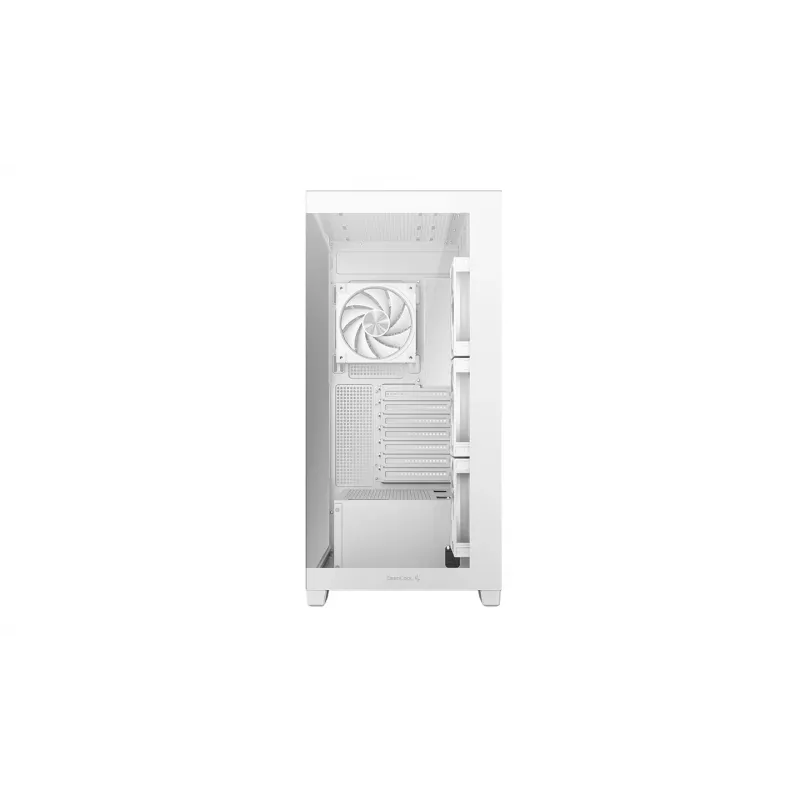 PC Case DeepCool CG580 4F V2 Midi Tower White — ATX, tempered glass, 3x120mm side fans, 360mm side radiator support