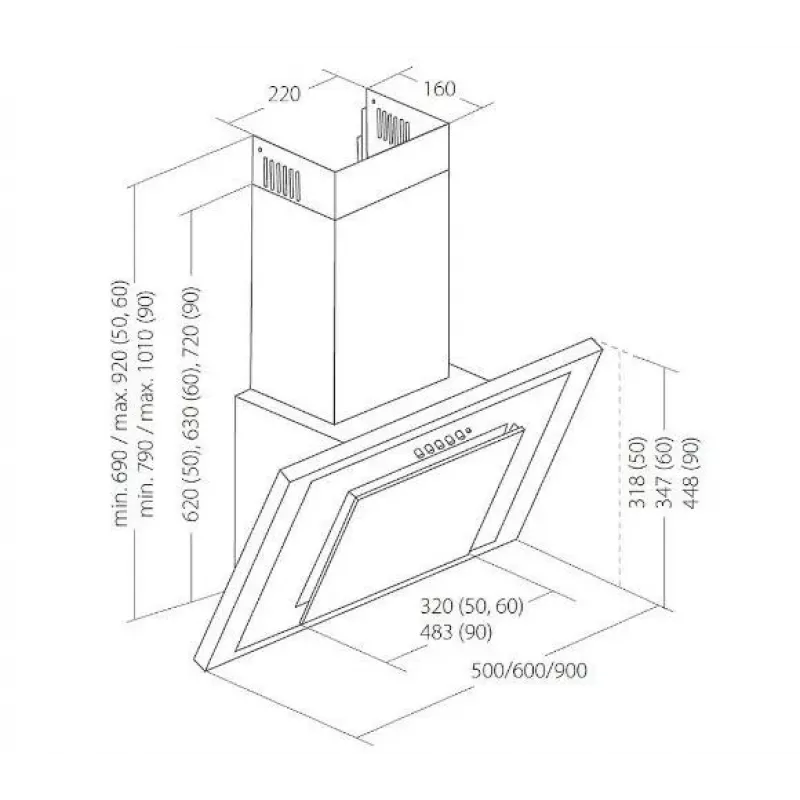 Akpo WK-4 Black Eco 60 Wall-mounted White