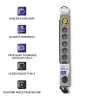 50168 PROTECTION SURTENSION 8 SORTIE(S) CA 230 V 3 M grey - PROTECTIONS SURTENSIONS (8 SORTIE(S) CA, TYPE F, 230 V, 50 HZ - Qoltec