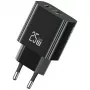 USB charger usams USA001629 25W 1×USB-C + 1×USB-A fast charging