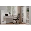 Cosmo Desk + Bookcase Set, White