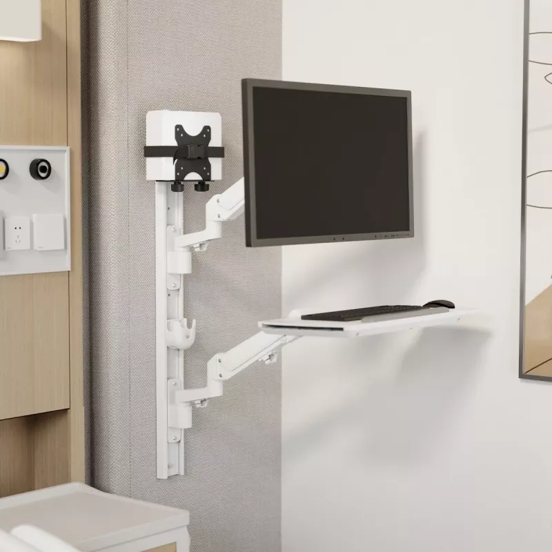 Mini computer holder MACLEAN MC-115B — compact adjustable-height stand for small PC cases