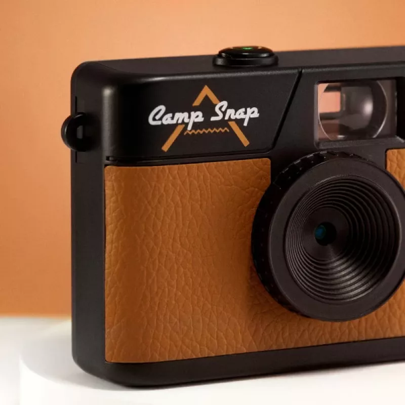Screenless Digital Camera Camp Snap CS-V105-BR-JP — Brown compact camera without display