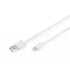 DIGITUS - Lightning-Cable - Lightning (M) to USB (M) - 1,0m - Double Insulation - White - Moulded - for Apple iPad/iPhone/iPod (Lightning) (DB-600106-010-W)