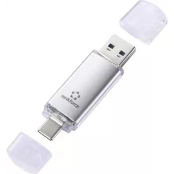 Renkforce RF-USBOS-220 USB flash drive 32 GB Silver RF-6684362 USB-A, USB-C® (RF-6684362)