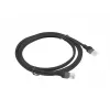 Network cable LANBERG PCU6-10CC-0200-BK Cat5e U/UTP RJ-45 — 2 m, Black