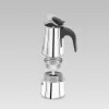 Moka pot Maestro MR-1660 0.2 L stainless steel stovetop coffee maker, 4 cups, black handle