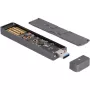 Delock - Speichergehäuse - externes Gehäuse für M.2 NVME PCIe SSD oder SATA SSD mit USB 10 Gbps Typ-A-Stecker - M.2 - M.2 NVMe Card / SATA 6Gb/s - USB