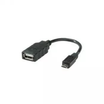 ROLINE USB 2.0 Cable, USB 2.0 Type Micro B - Type A BU, OTG 0,15 m (11.02.8311)