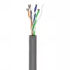 Network Cable Cat.6, U/UTP (Grey, 100 Meter, flexible)
