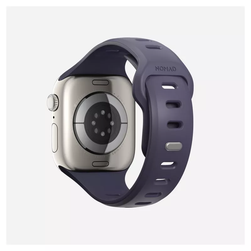 Band Nomad Tempo Band Purple Rubber, compatible with smartwatch, 18 mm width, wrist 135–175 mm
