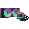 All-in-one liquid cooler DeepCool LE240 V2 240mm, 2x120mm fans, Hydraulic bearing, AM5 support, 41 cm tubes, Black