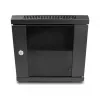 DeLOCK 43417 19 inch 6U 600mm Depth Wall-Mount Rack Cabinet with Glass Door, Black