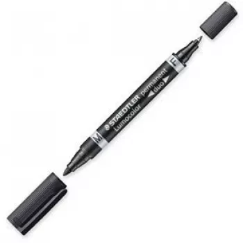 Permanent Marker Staedtler Lumocolor Duo Fine/Bullet Tip Black