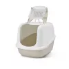 Covered cat litter box Savic Nestor Jumbo, plastic, 66.5×48.5×46.5 cm, Coffee/White