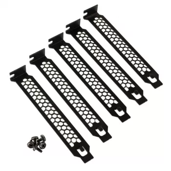 PCI slot covers 5-pack black Kolink KL-PCIE-5 — metal blanking plates for expansion slots