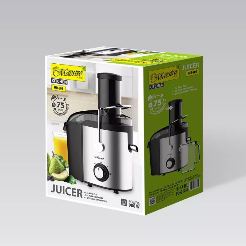 Maestro MR-805 juicer, 900 W, black/silver