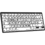 Keyboard LogicKeyboard XL-Print Black on White DE Mac Bluetooth — German layout, Mac-specific labels
