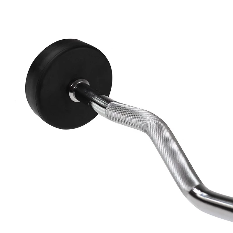 HMS GSL10 fixed rubberised barbell/grip 10kg