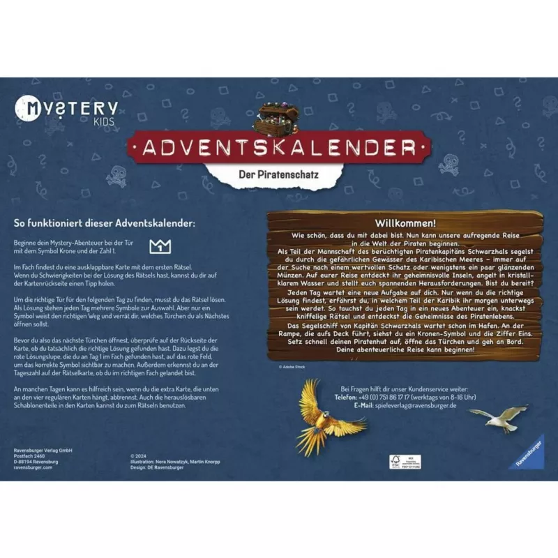 Mystery kids Adventskalender Der Piratenschatz, Puzzle Game